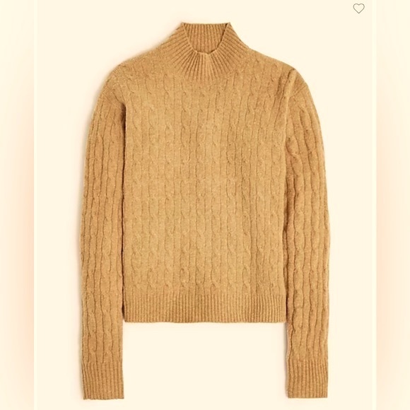 J. Crew Sweaters - NWT J.Crew Cable-knit Mock Neck Sweater in extra-soft yarn